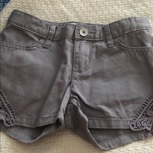 Never worn girls shorts with lace detail on leg